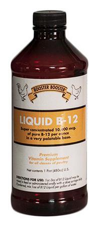 Rooster Booster Liquid B-12 for Poultry 16-oz