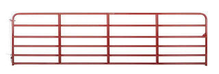 Tarter 6ER16 Tube Gate, 16 ft W Gate, 50 in H Gate, Steel Frame, Red