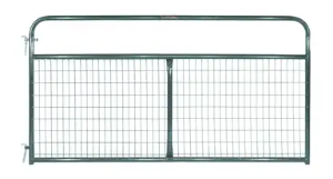 8' GREEN WATCHMAN WIRE MESH GATE 2X4 WIRE-FILLED GATE, TARTER