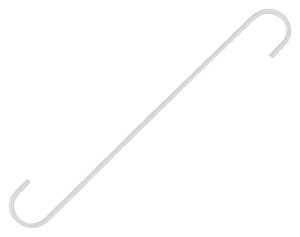 Landscapers Select GB0133L Extender S-Hook, 12 in H, Steel, White, Hanging Mounting