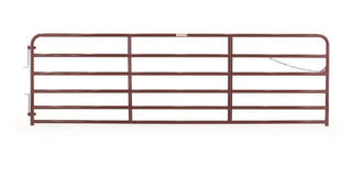 Tarter 2RG14 Bull Gate, 14 ft W Gate, 52 in H Gate, Steel Frame, Red