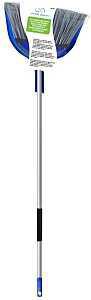 Simple Spaces 2154 Large Angle Broom, 13 in Sweep Face, 6 in L Trim, Recycle Polypropylene Bristle, Gray Bristle