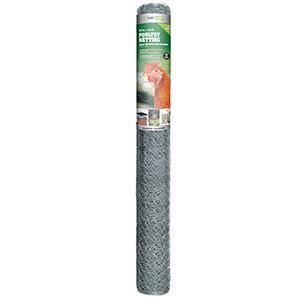 Yard Gard Galvanized Poultry Netting (Chicken Wire) 1" Mesh - 3' x 50', 20 GA