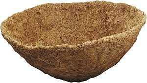 Landscapers Select T51451B-3L Planter Liner, 15 in Dia, 7 in H, Round, Natural Coconut, Brown
