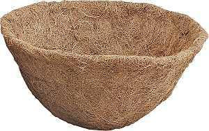 Landscapers Select T51483-3L Planter Liner, 14 in Dia, 7.5 H, Round, Natural Coconut, Brown
