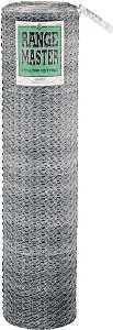 Rangemaster 5932 Poultry Net, 50 ft L, 18 in W, 20 Gauge, Hexagonal Mesh, 1 in Mesh, Steel