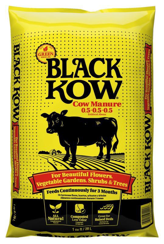 Black Kow 50150151 Composted Cow Manure, Black, 1 cu-ft Bag