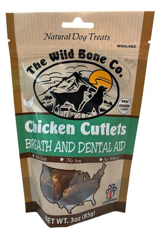 The Wild Bone Co 1980 Breath and Dental Jerky Cutlet, Chicken, 2.75 oz