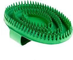 Rubber Curry Comb Green