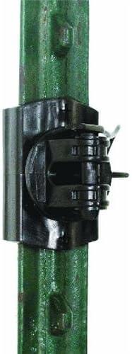 Gallagher Electric Fence Insulator, Snap-On, Black, Quantity 20, G681034