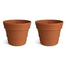 Bloem Living 24" Terra Cotta Plastic Planter