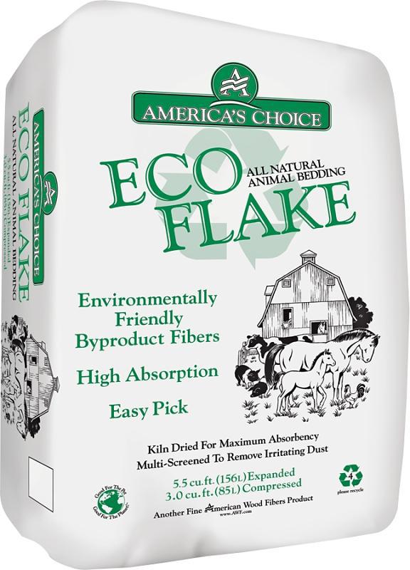 America's Choice 0P2ECOAC Animal Bedding, Pine, Natural, Eco Flake