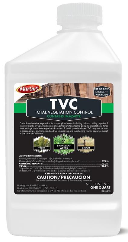 Martin's 82004985 Total Vegetation Control, Liquid, Light Amber, 1 qt Bottle