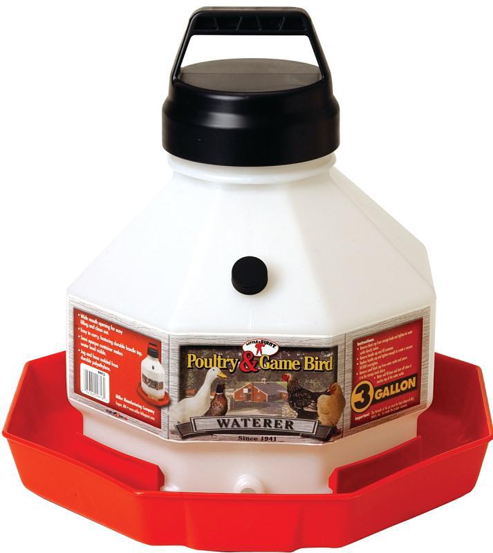 Little Giant PPF3 Poultry Waterer, 3 gal Capacity, Plastic