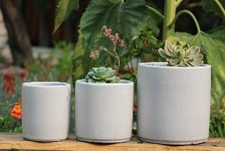 BEGONIA PLANTER, ROCK WHITE - 8.5"X8.5"
