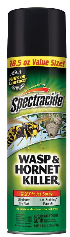 Spectracide HG-97221 Wasp and Hornet Killer, Liquid, Parathyroid, Solvent, 18.5 oz Aerosol Can