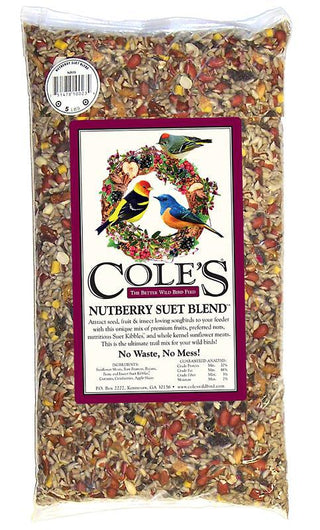 Cole's Nutberry Suet Blend NB20 Blended Bird Seed, 20 lb Bag