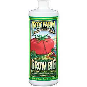 Grow Big 790201 Plant Food, 1 qt, Liquid, 6-4-4 N-P-K Ratio