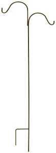 Landscapers Select GB-3092-3L Shepherd Hook, 24 in L, 64 in H, Steel, Black, Matte, Floor Standing Mounting