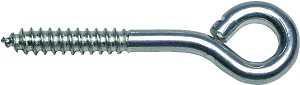National Hardware N220-723 Lag Screw Eye, 7/16 in, 0.44 in Dia Wire, 2.12 in L Thread, 5-1/4 in OAL, 320 lb Working Load
