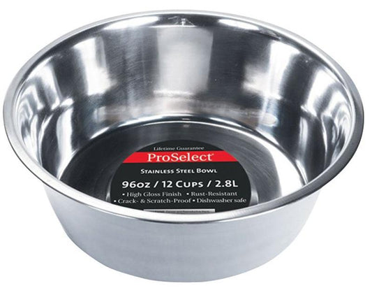 HiLo ZW150 98/56630 Pet Feeding Dish, L, 3 qt Volume, Stainless Steel