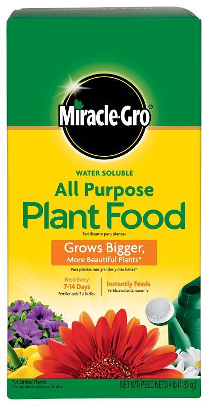 Miracle-Gro 170101 Water Soluble All-Purpose Plant Food, 4 lb Box, Solid, 24-8-16 N-P-K Ratio