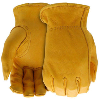 Boss Medium Driver Gloves, Men's Deerskin Leather, Gold