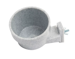 10 oz. Quick-Lock Cage Crock Plastic Small Animal Feeder