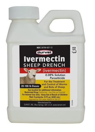 Duravet Ivermectin Sheep Drench .08% 8 fl. oz.