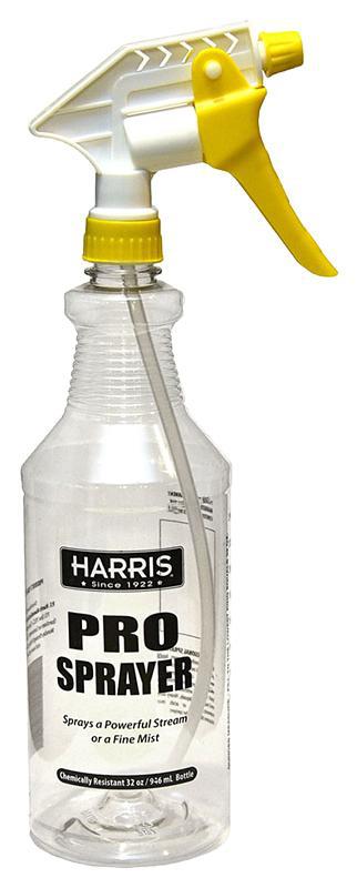 Harris PRO-32 Spray Bottle, Adjustable Nozzle, Plastic, Clear