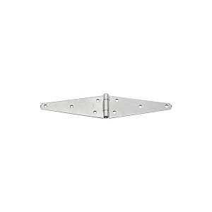 National Hardware N128-157 Strap Hinge, 3.08 in H Door Leaf, 7.7 in, 0.11 in Thick Leaf, 7.7 in H Frame Leaf, 15.39 in