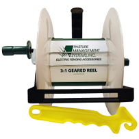 Geared 3:1 Ratio Fence Reel with Insulated Hook Gate Handle
