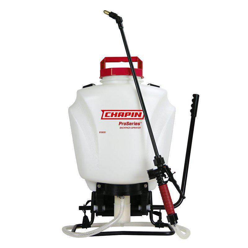 Chapin 61800 Backpack Sprayer, 4 gal Tank, Poly Tank, 25 ft Horizontal, 23 ft Vertical Spray Range, 48 in L Hose