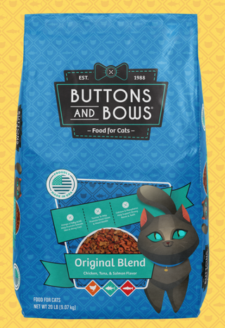 BUTTONS & BOWS CAT FOOD