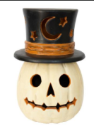 Jack Warlock Pumpkin – Mini Ceramic Decoration