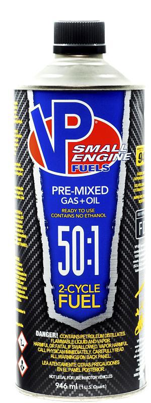 VP Racing 6235 50:1 Pre-Mixed Small Engine Fuel, Hydrocarbon, Blue, 1 qt