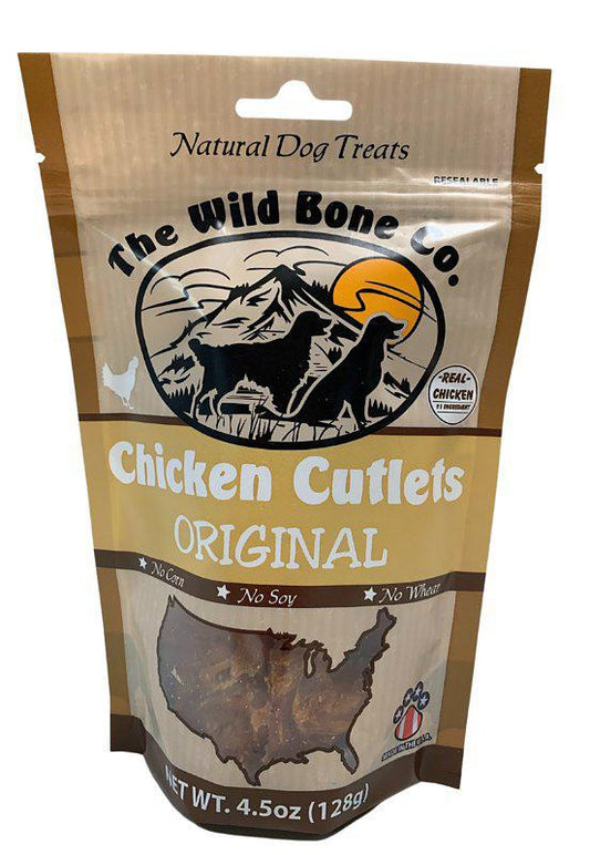 The Wild Bone Co 3467 Cutlet Dog Treat, Chicken, 4.5 oz