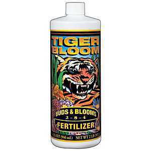 Tiger Bloom 790225 Plant Food, 1 qt Bottle, Liquid, 2-8-4 N-P-K Ratio