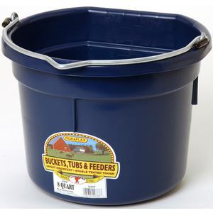 Plastic Flat Back Bucket 8 Qt - Navy