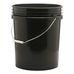 Leaktite 005G01BK120 Pail, 5 gal, Plastic, Black