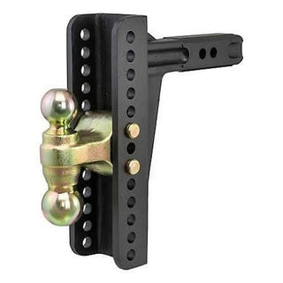 Curt 45935 Adjustable Trailer Hitch Dual-Ball Mount, 5-1/2 in Drop, 4-1/2 in Rise, 2, 2-5/16 in Dia Hitch Ball, 1/PK