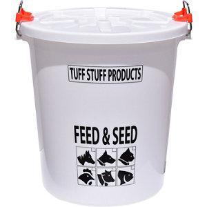 Heavy Duty Storage Drum with Lid and Stainless Locking Handle - 12 gal
