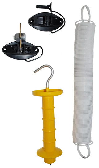 14ft Spring Gate Kit - White - Powder-Coated Spring