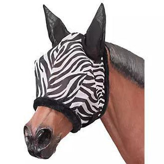 Tough1 Zebra Fleece Edging Fly Mask