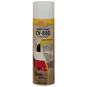 Country Vet 348318CVA CV-80D Insecticide, Gas, Amber/Light Yellow, Characteristic, 25 oz Aerosol Can
