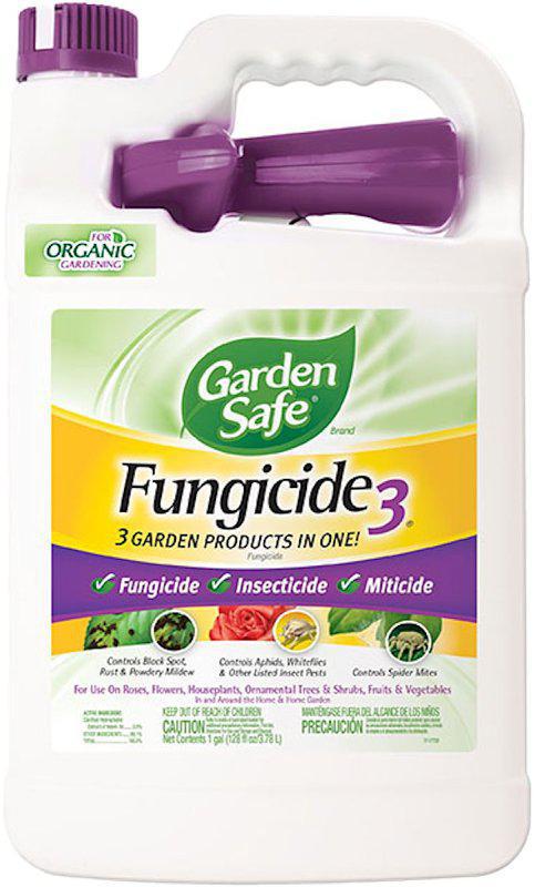 Garden Safe HG-93202 Fungicide, Liquid, Sour Garlic, Milky-White, 1 gal