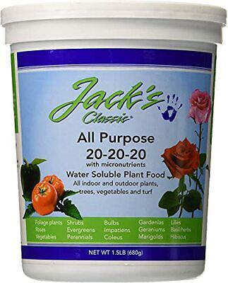 Jack's Classic Water Soluble Plant Food 1.5lbs (All Purpose 20-20-20)