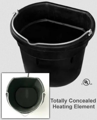 18 QT HEATED FLAT-BACK RUBBER BUCKET - FARM INNOVATORS
