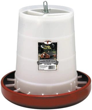 Little Giant Hanging Plastic Poultry Feeder - 22 lb