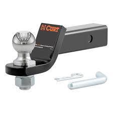 Curt 45836 Ball Mount, 8-1/4 in L, 2 in Drop, 2 in Dia Hitch Ball, Powder-Coated